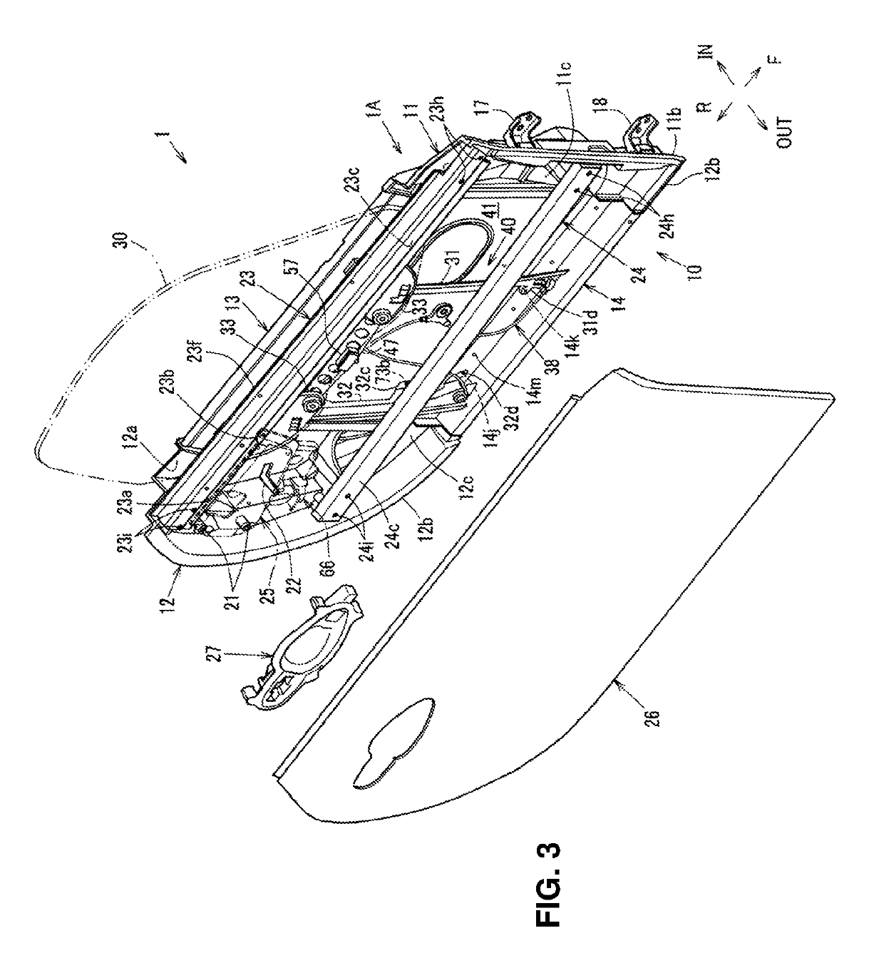 Door structure of automotive vehicle and assembly method of the same