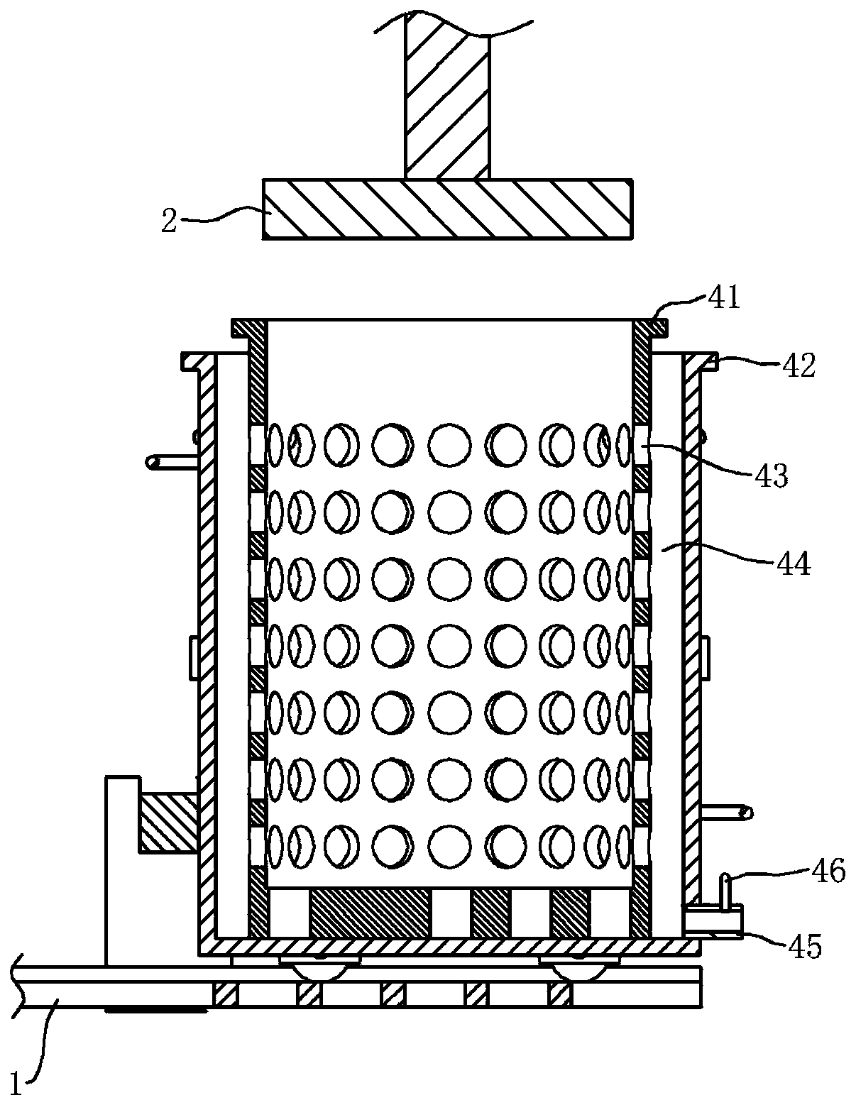 Double-bucket type solid-liquid separator and separation method