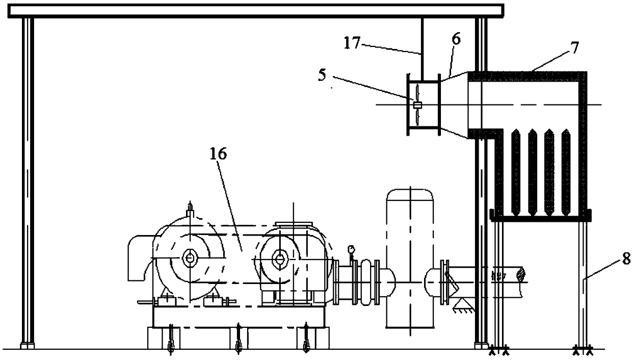 Noise control device of cement kiln smoke carbon dioxide collecting and purifying system