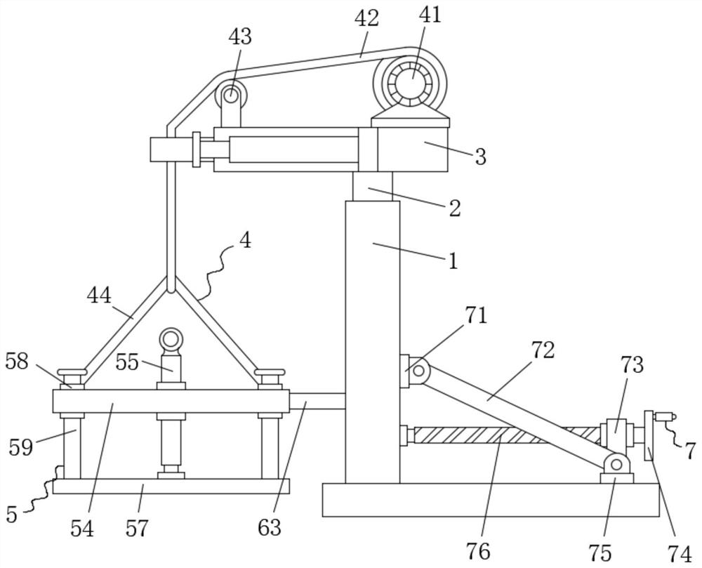 Assembly type hoisting device with stabilizing function for wallboard installation