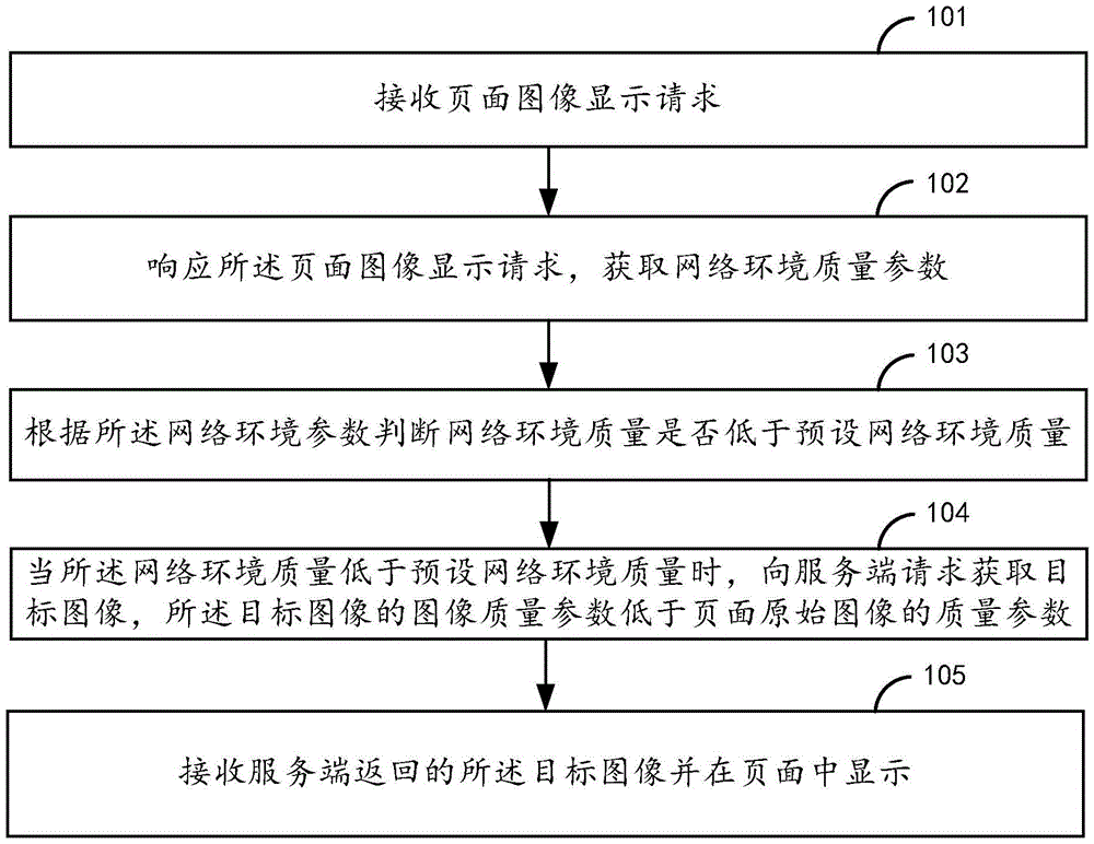 Page image display method and device