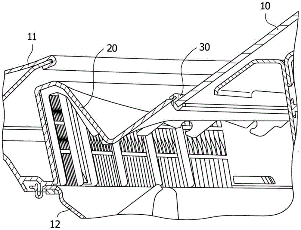 The installation structure of the molding