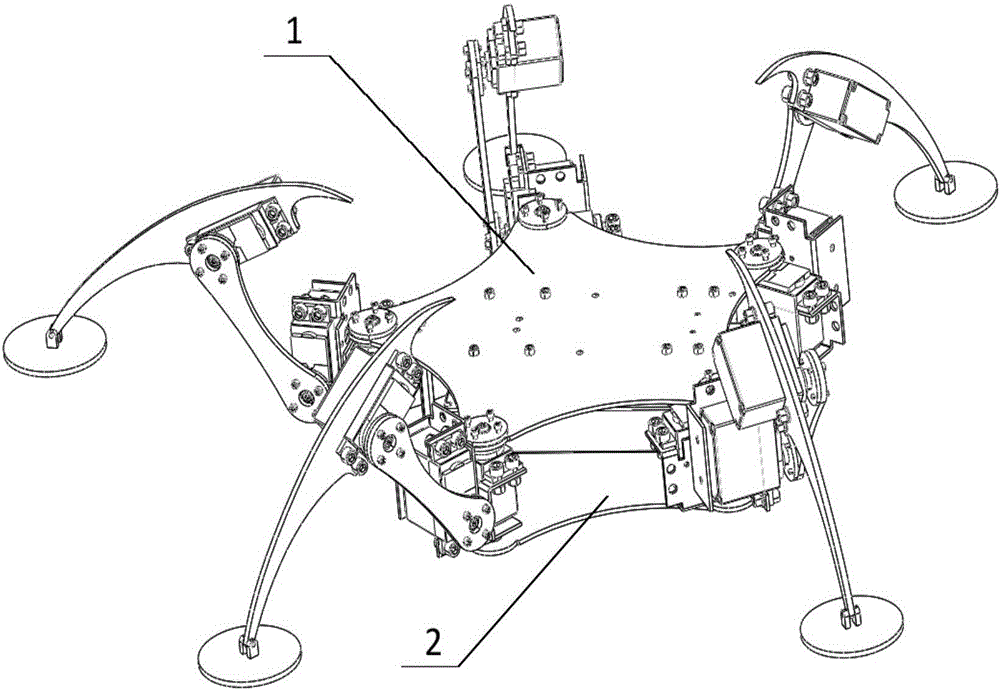 Five-leg biomimetic robot mechanism