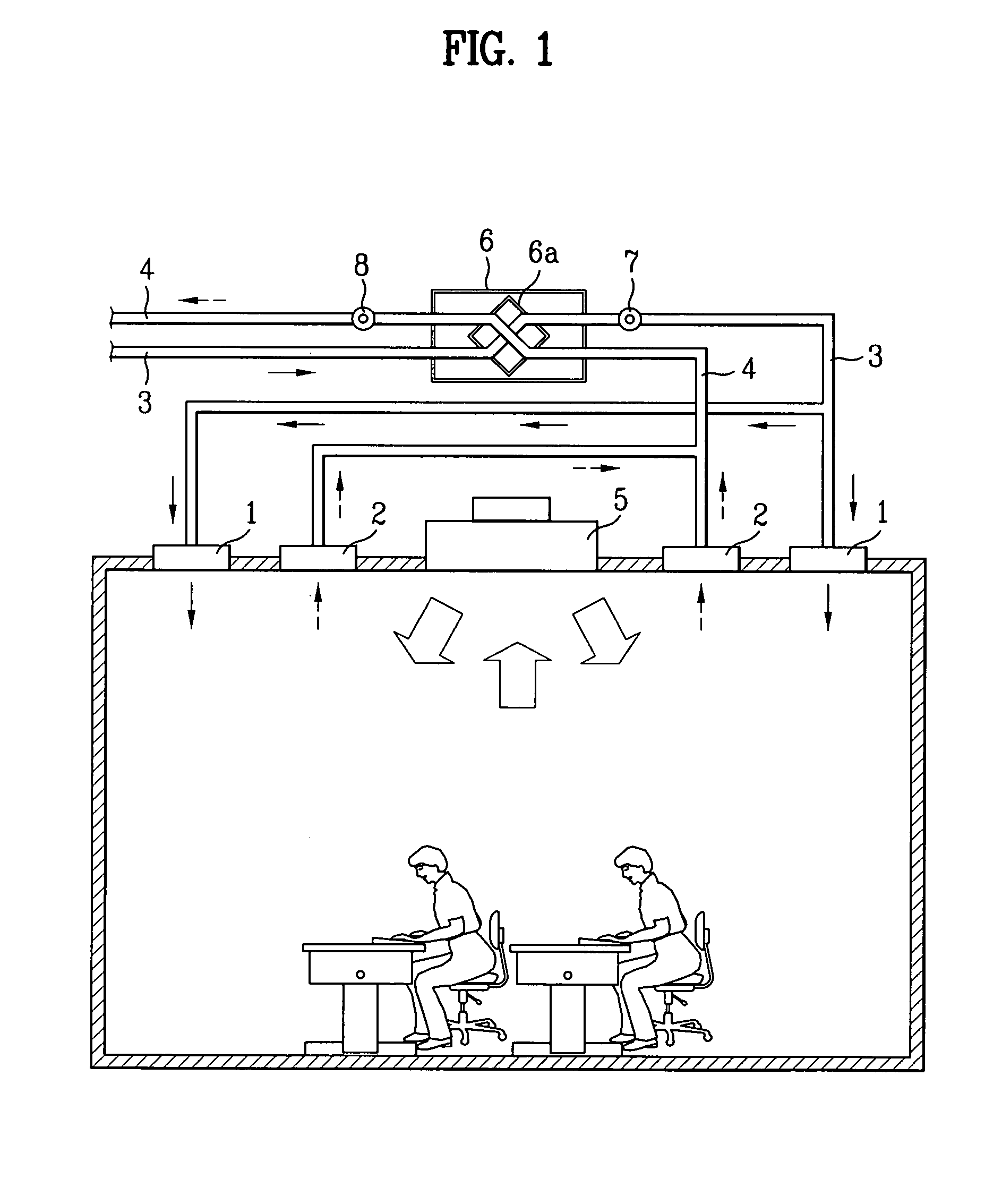 Method for controlling flow rate of ventilating air in air conditioner