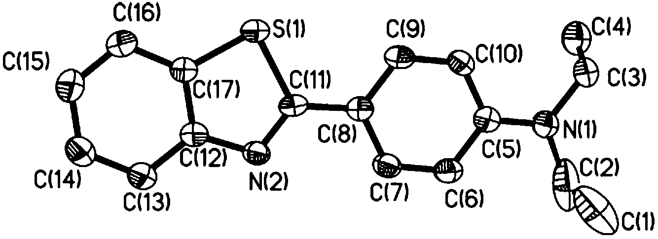 Thiazole compound with strong two-photon effect and synthesis method thereof