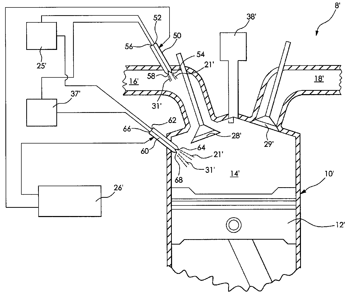 Multi-fuel multi-injection system for an internal combustion engine