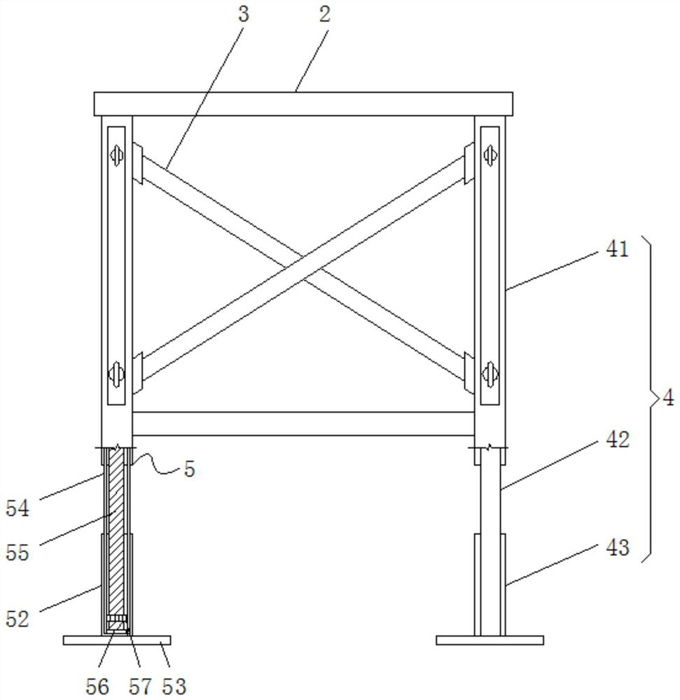 Assembly type indoor water and electricity installation scaffold