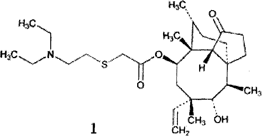 A kind of purification method of tiamulin reaction liquid in industrial production