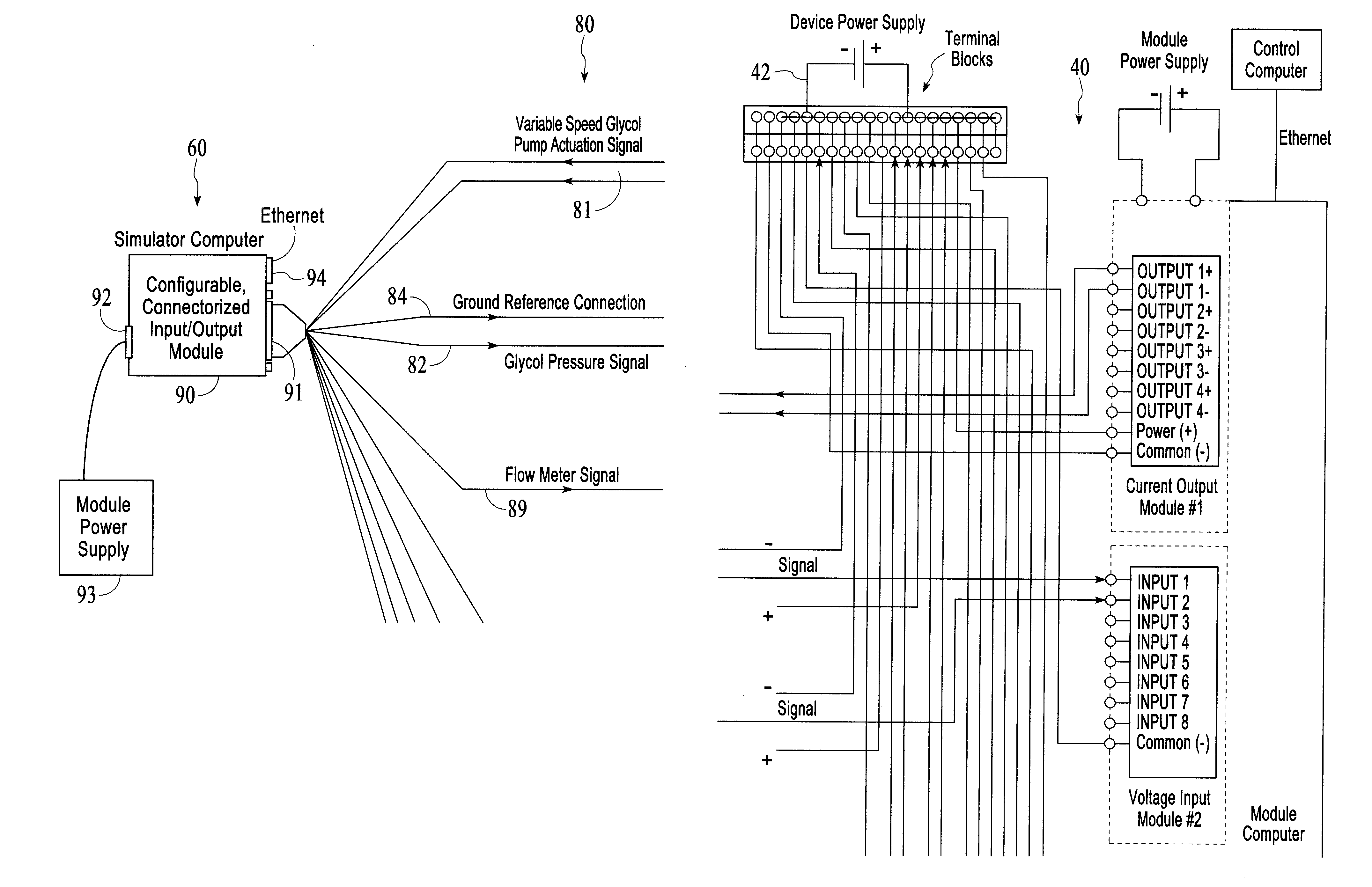 Control system simulator and simplified interconnection control system