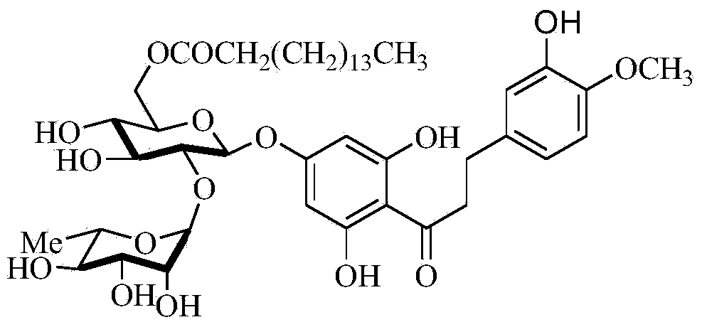 Method for synthesizing 6''-O-palmitoyl-neohesperidin dihydrochalcone ester on line by using lipase as catalyst