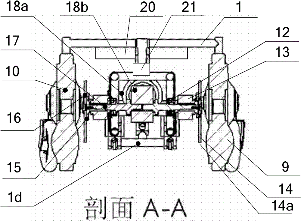 Planet wheel type stair-climbing electric wheelchair