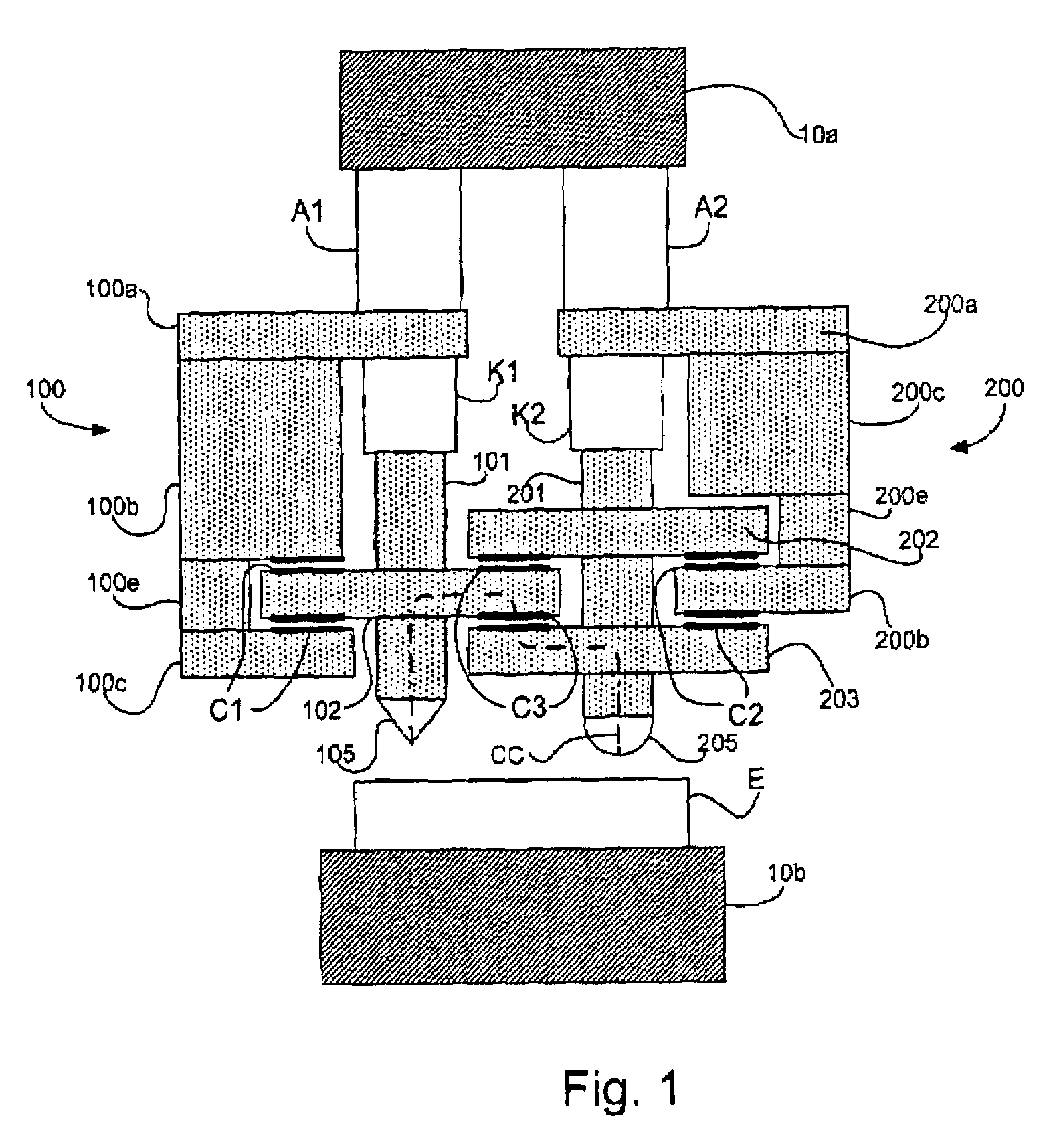 Measuring head for nanoindentation instrument and measuring method using same