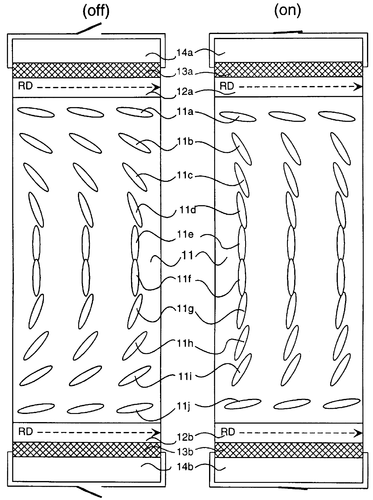 Liquid crystal display with ellipsoidal polarizing plate having an optically anisotropic layer transparent substrate and a polarizing membrane