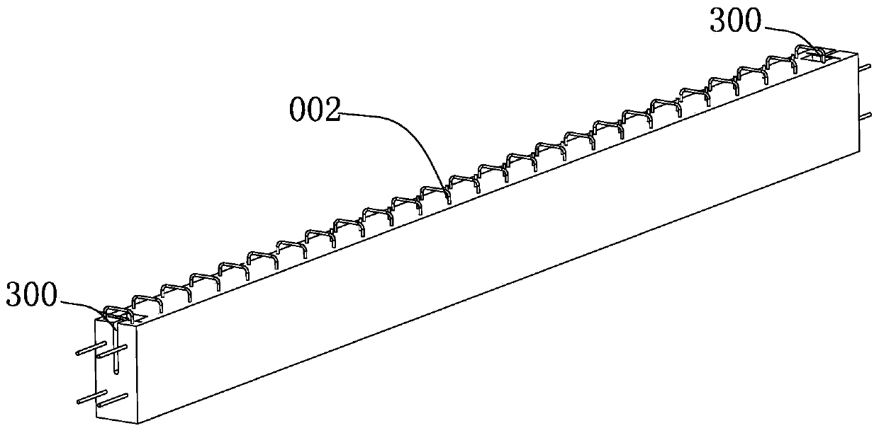 Superposed beam connection joint, construction method and superposed beam production process