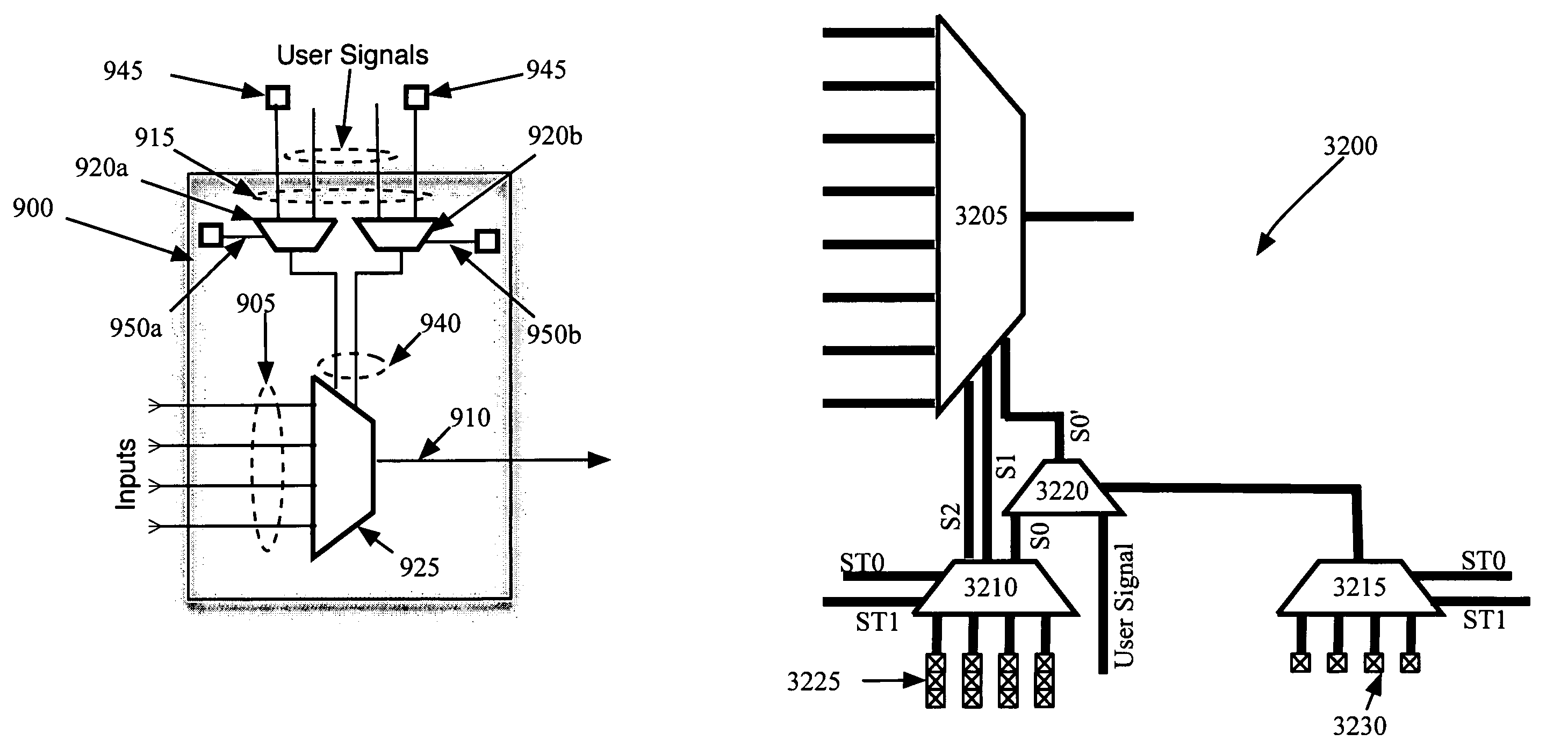 Hybrid configurable circuit for a configurable IC