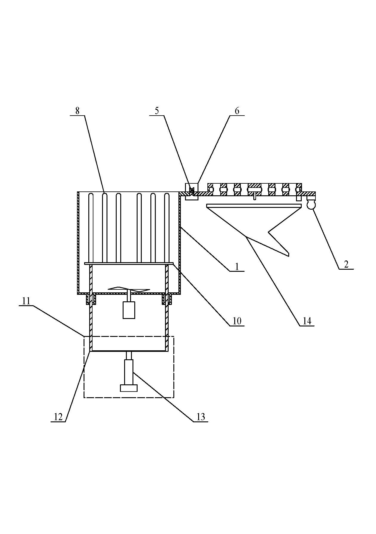 Process and equipment for rapidly removing iron in slurry