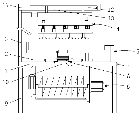 Food flour-coating device capable of recycling coating flour