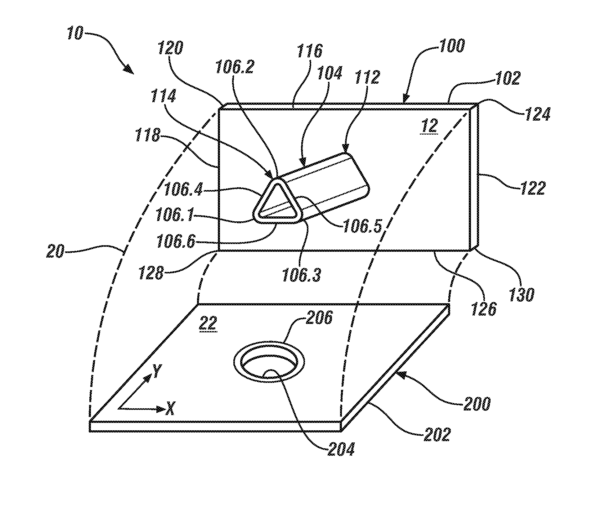 Lobular elastic tube alignment system for providing precise four-way alignment of components