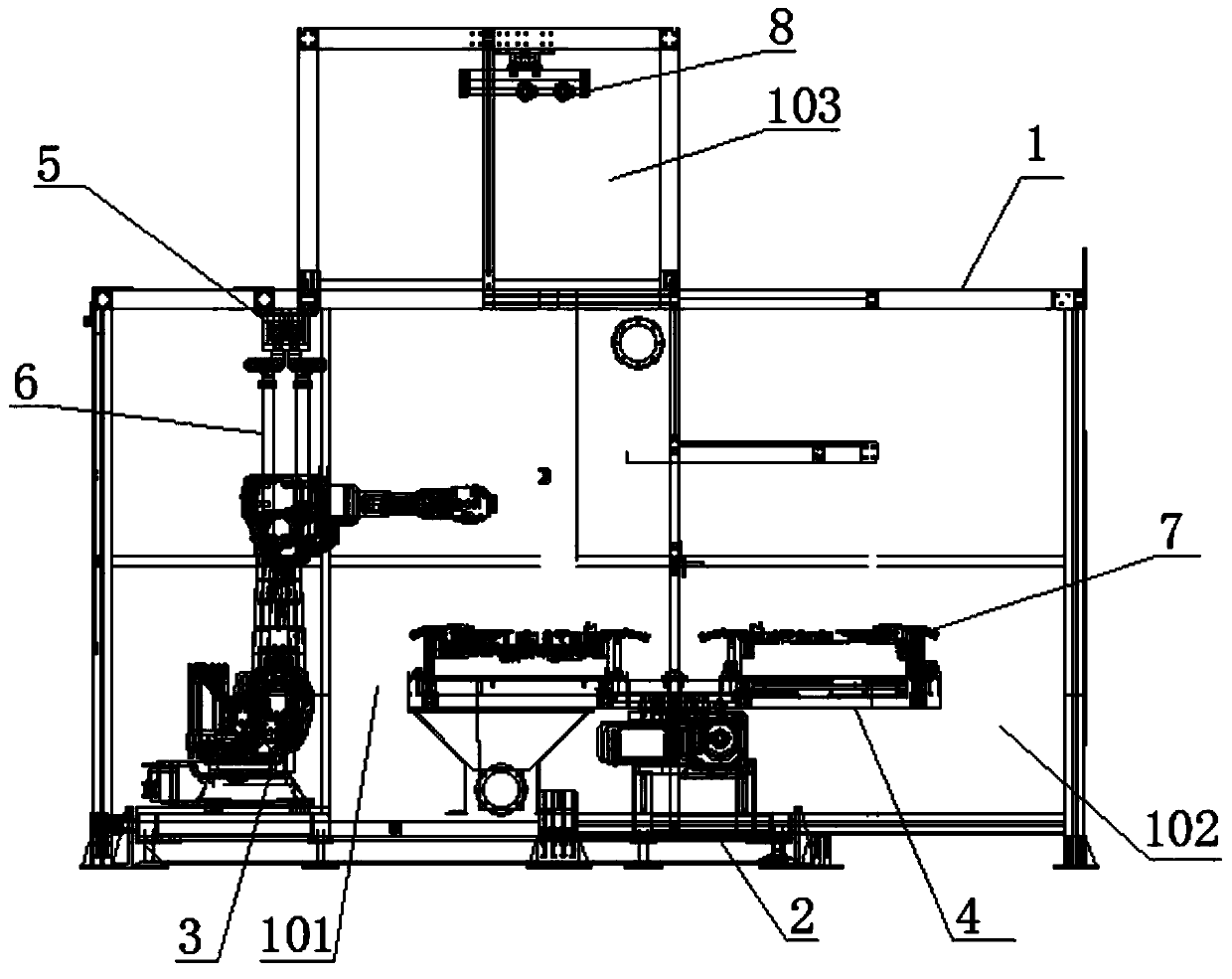 Robot carbon dioxide laser cutting device