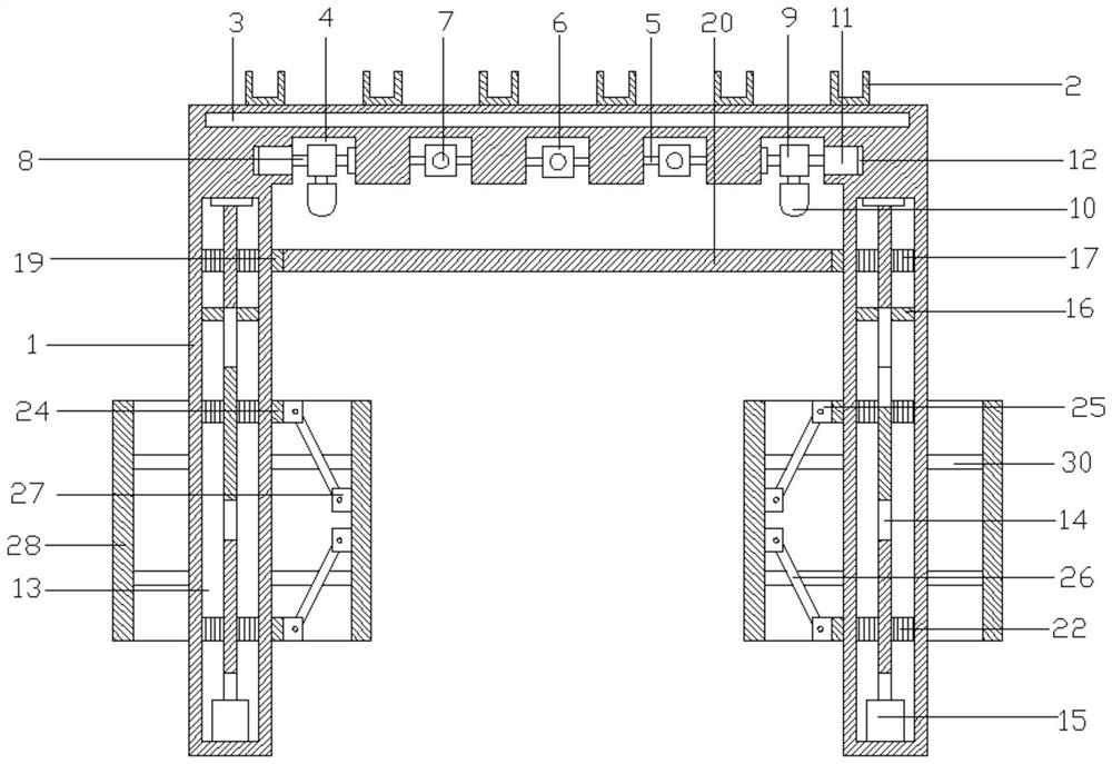 Road traffic width and height limiting device