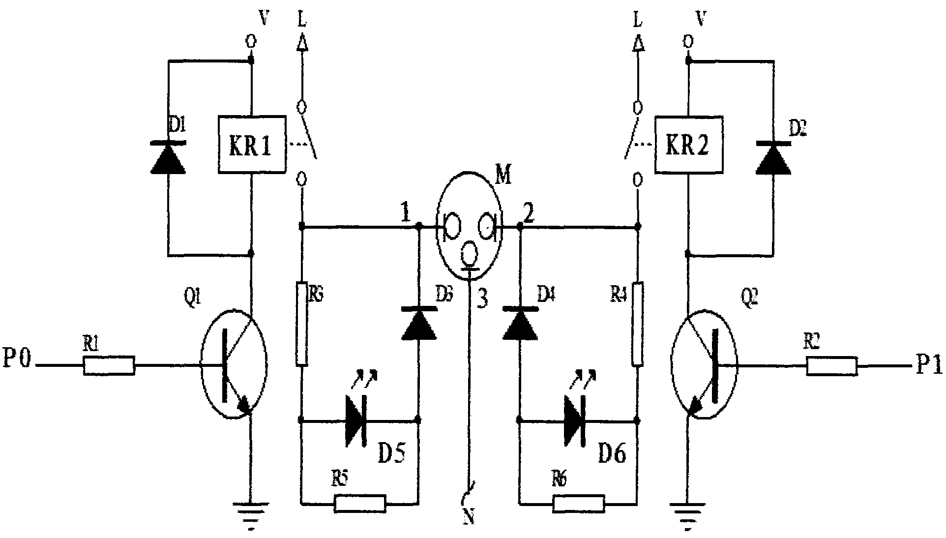 Drive circuit for reducing motor