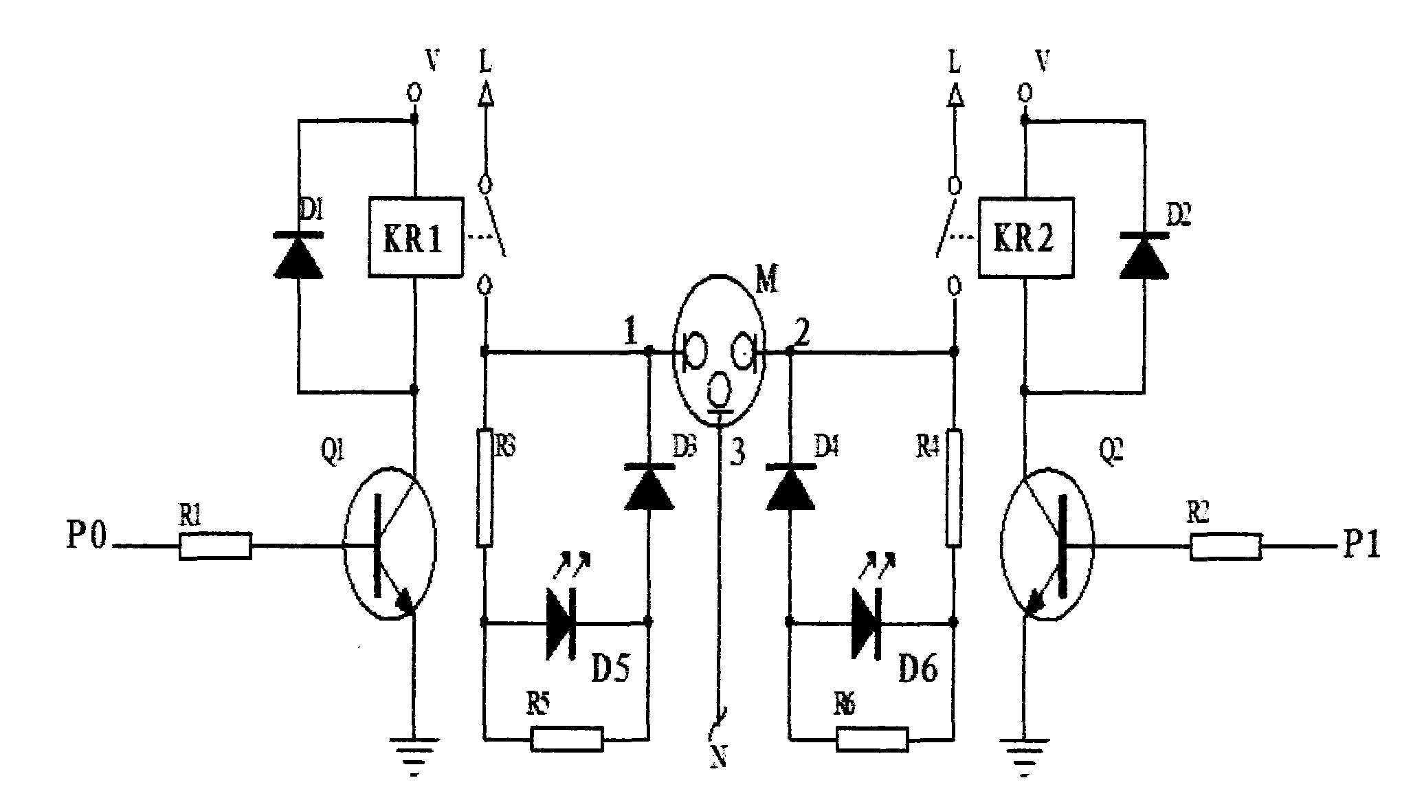 Drive circuit for reducing motor