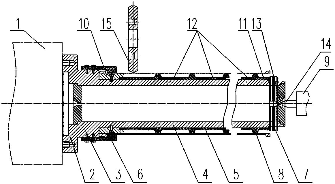 Spinning part support type corrugated pipe spinning equipment and forming method