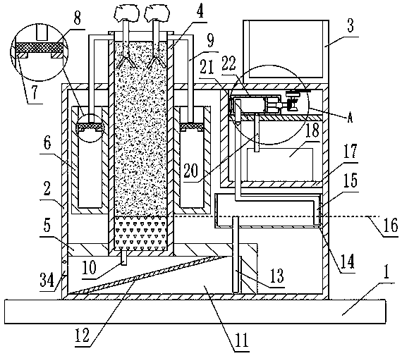 Device for collecting and measuring effective precipitation by using fixed water table