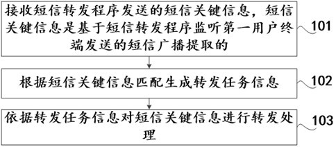 Short message centralized forwarding system and method