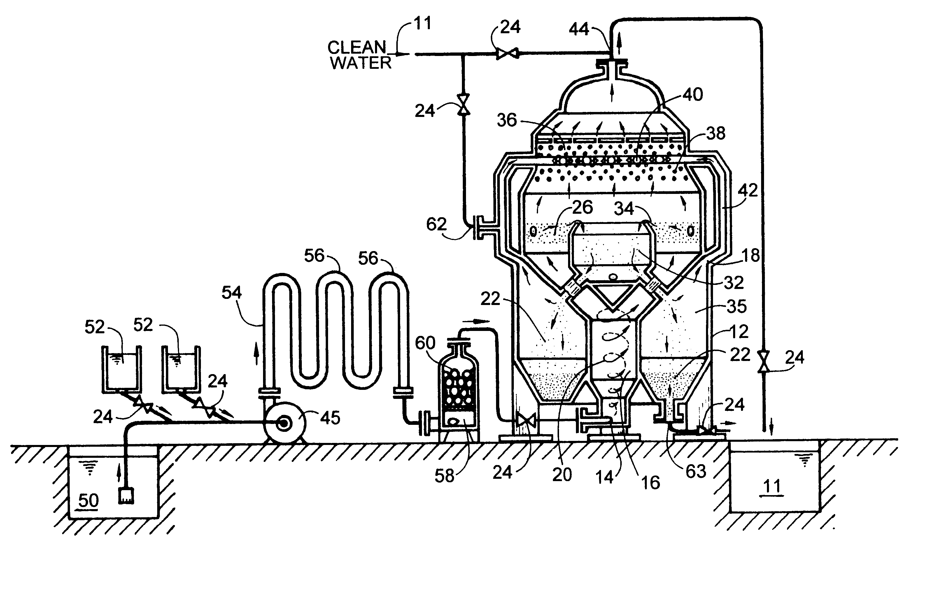 High turbidity wastewater purification system