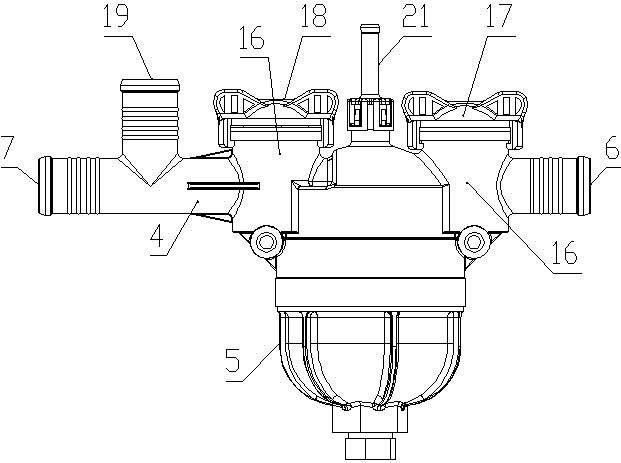 Medium filter for electric automobile heat management system convenient to replace