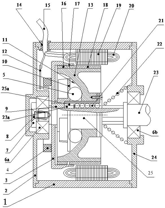 Rotor slippage complementary exciting permanent-magnetic brushless variable speed motor