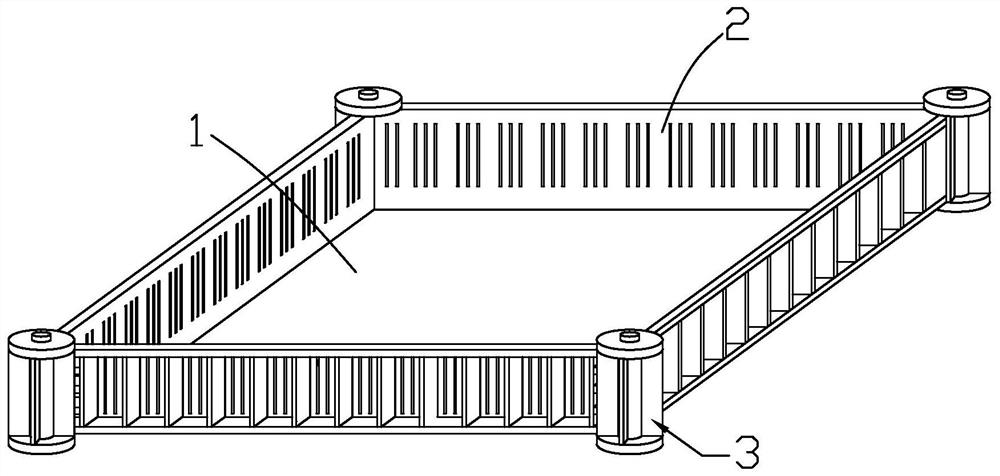 Splicing type frame for industrial silkworm breeding and using method of splicing type frame