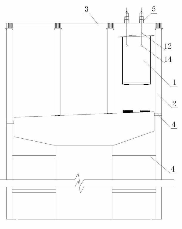 Continuous beam falling system and continuous beam falling method