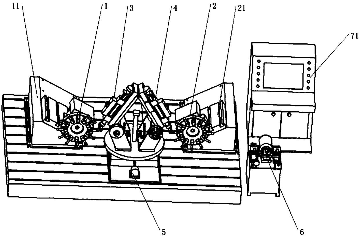 Numerical control turret reliability constant-speed and acceleration test device and method