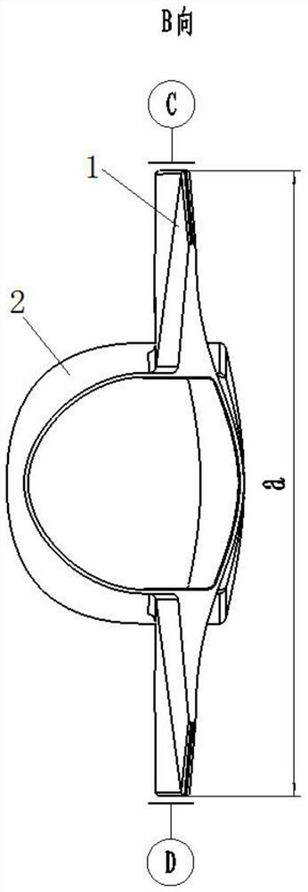 Large cast stainless steel wing cabin fusion cabin section machining method