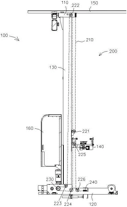 Stacking machine lifting mechanism with high speed function