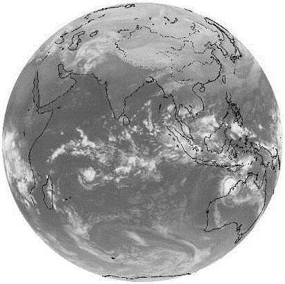 Method for precisely drawing coast line on satellite cloud picture