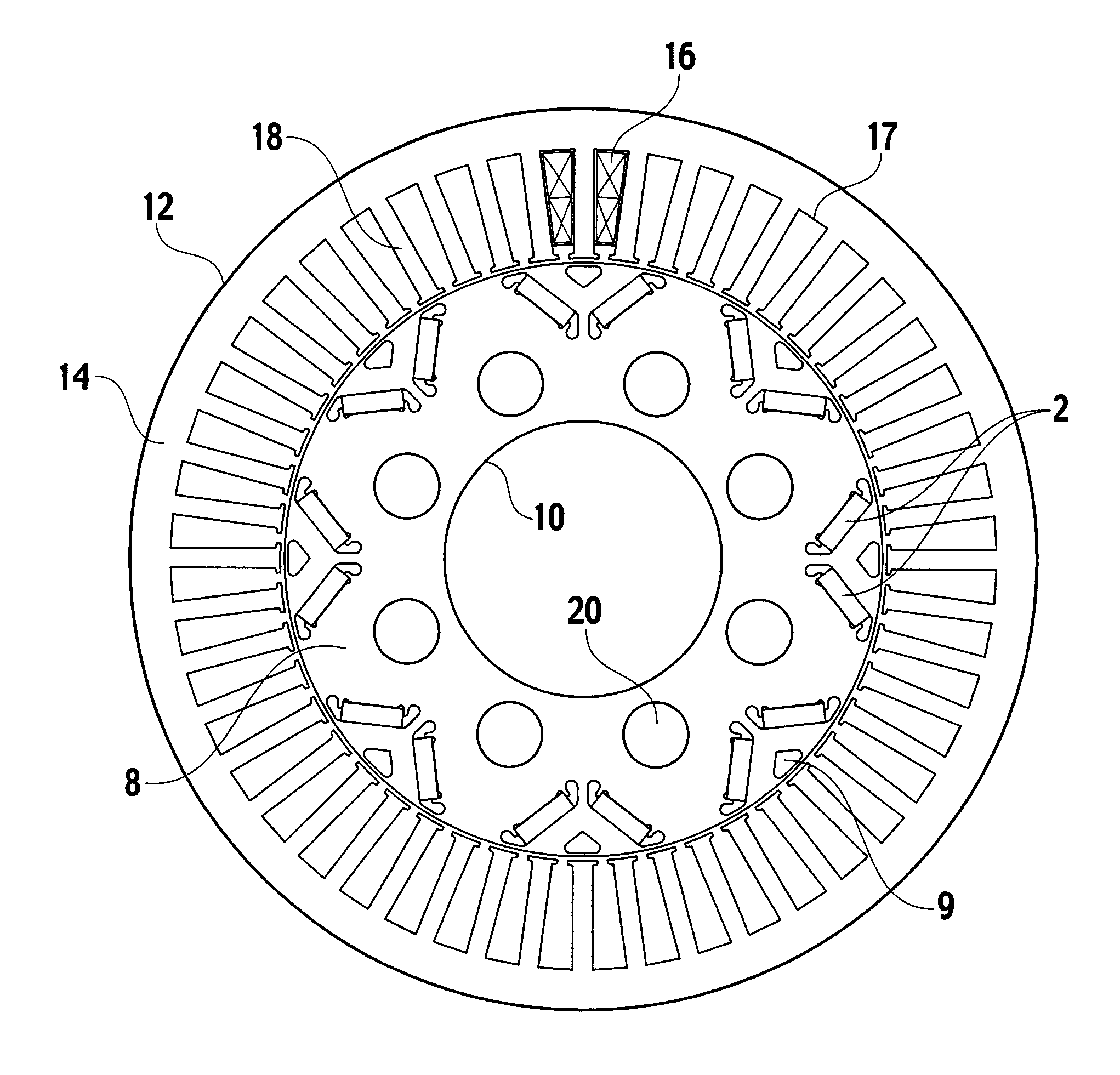 Permanent-magnet reluctance electrical rotary machine