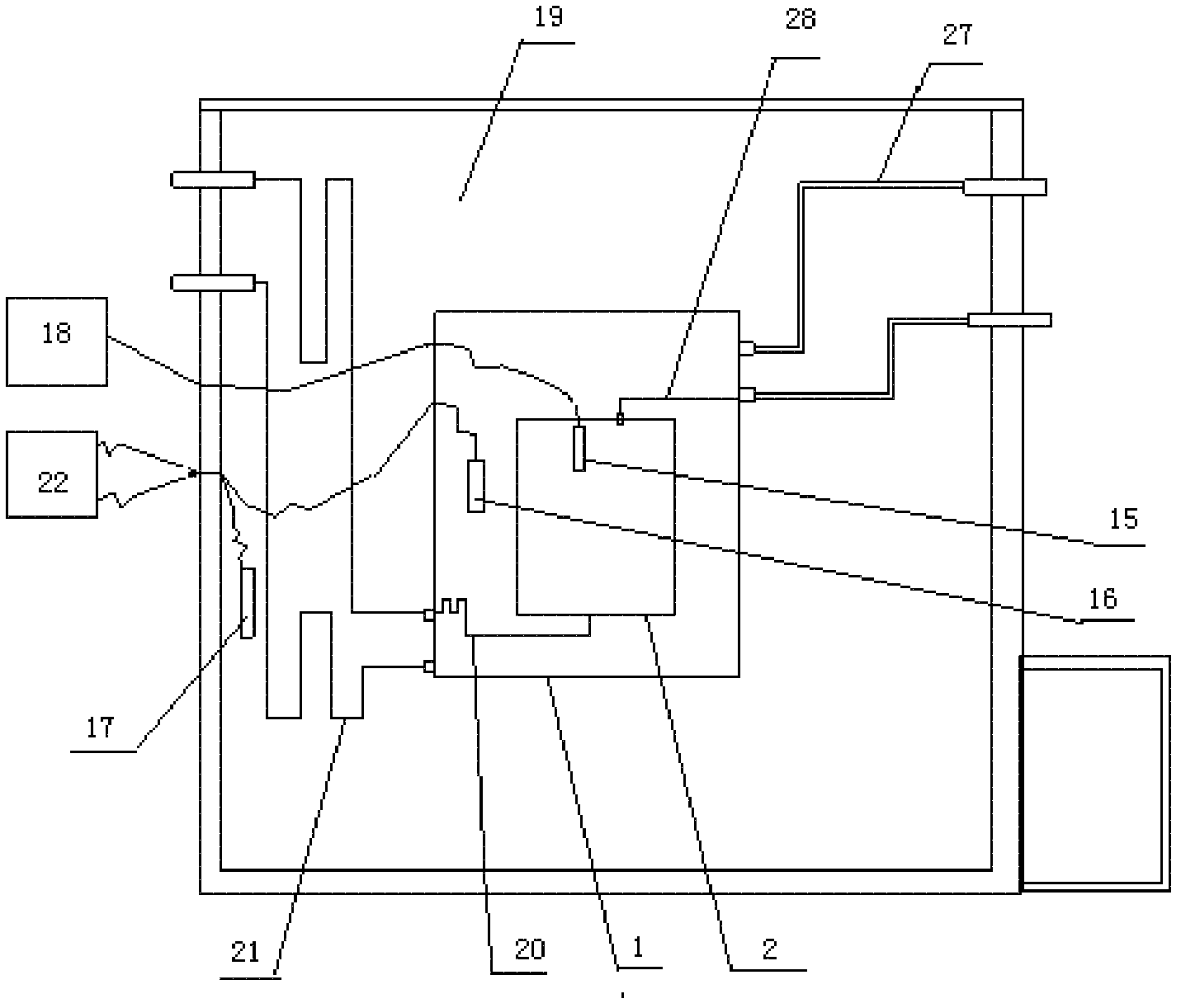 Small simulation device for testing spontaneous combustion period of coal