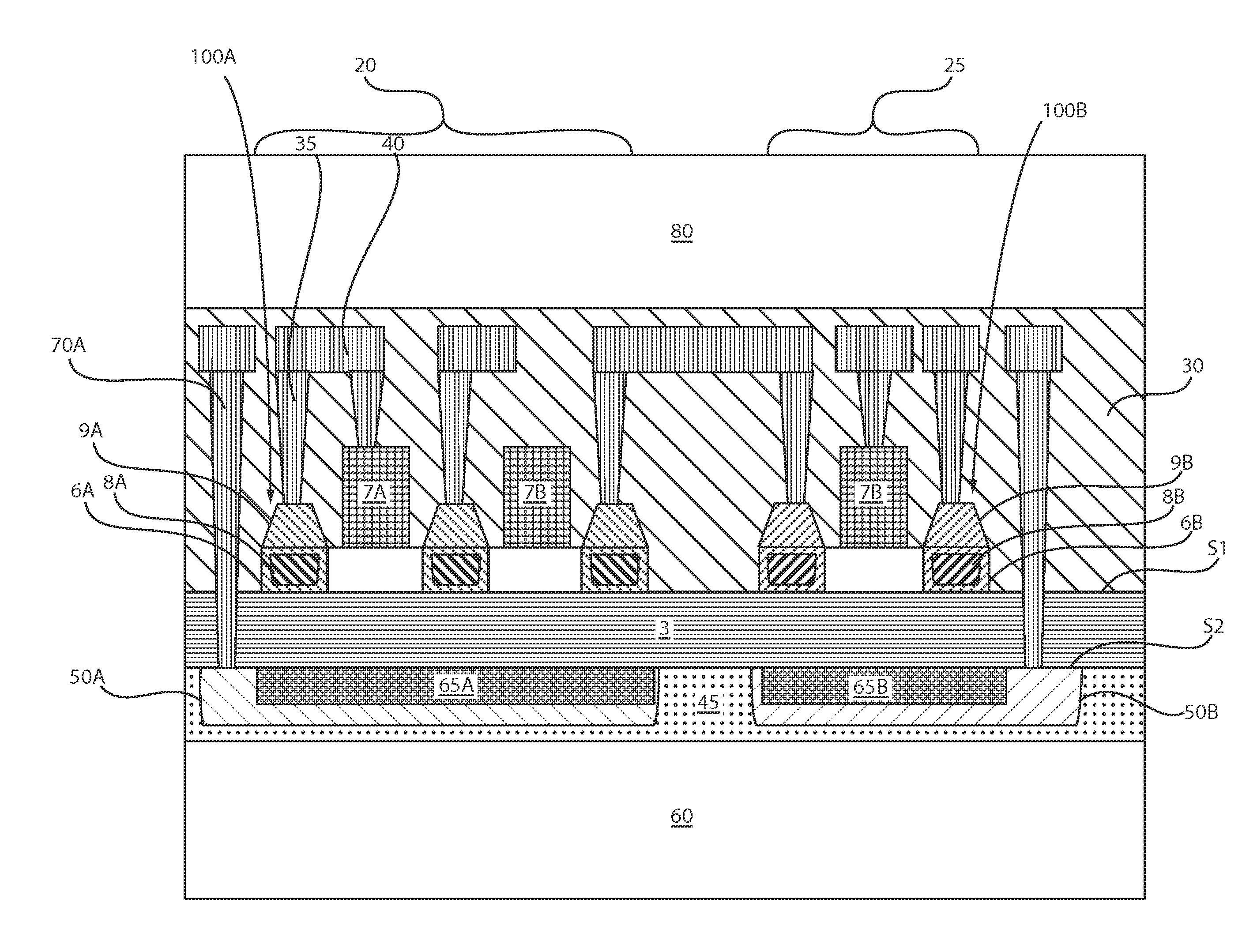 Strain engineering in back end of the line