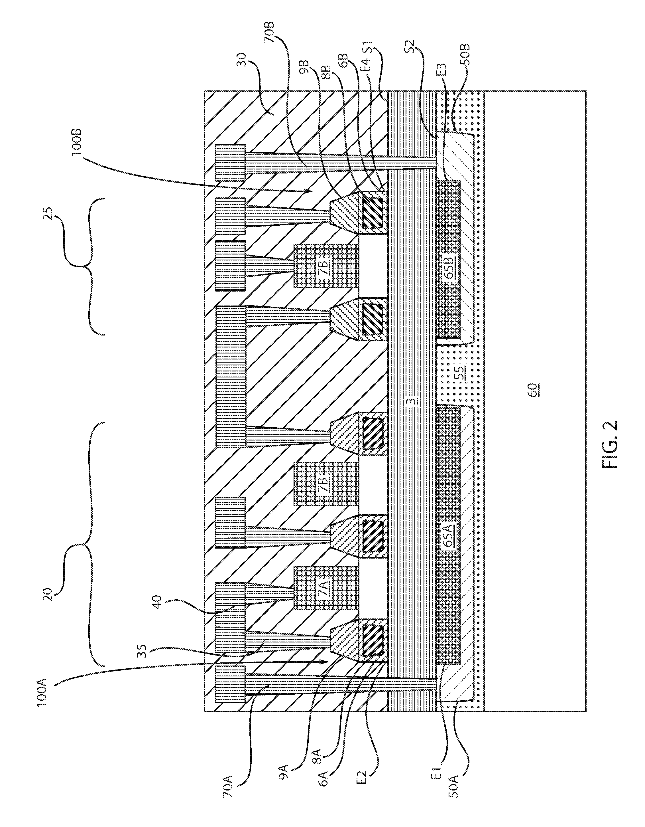 Strain engineering in back end of the line