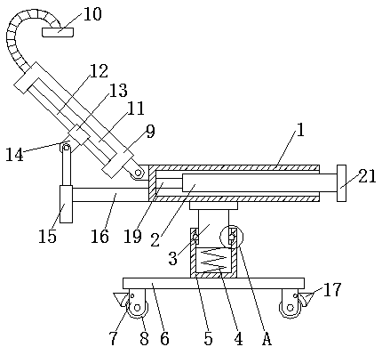 Dental examination supporting device with strong applicability