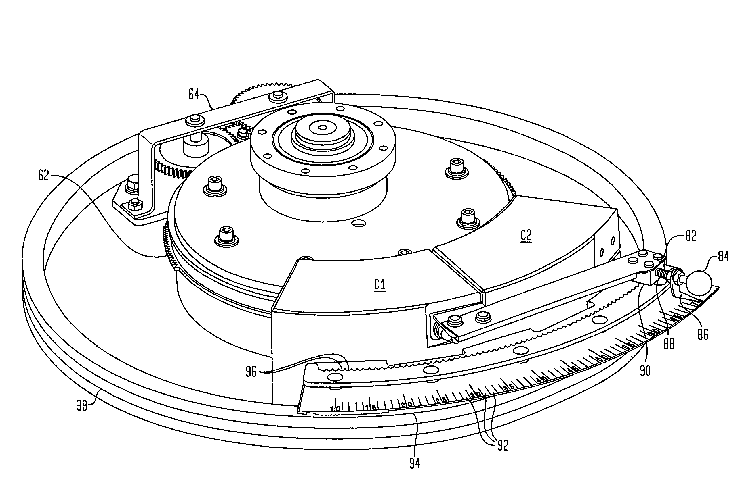 Adjustable orbit imbalance compensating orbital shaker