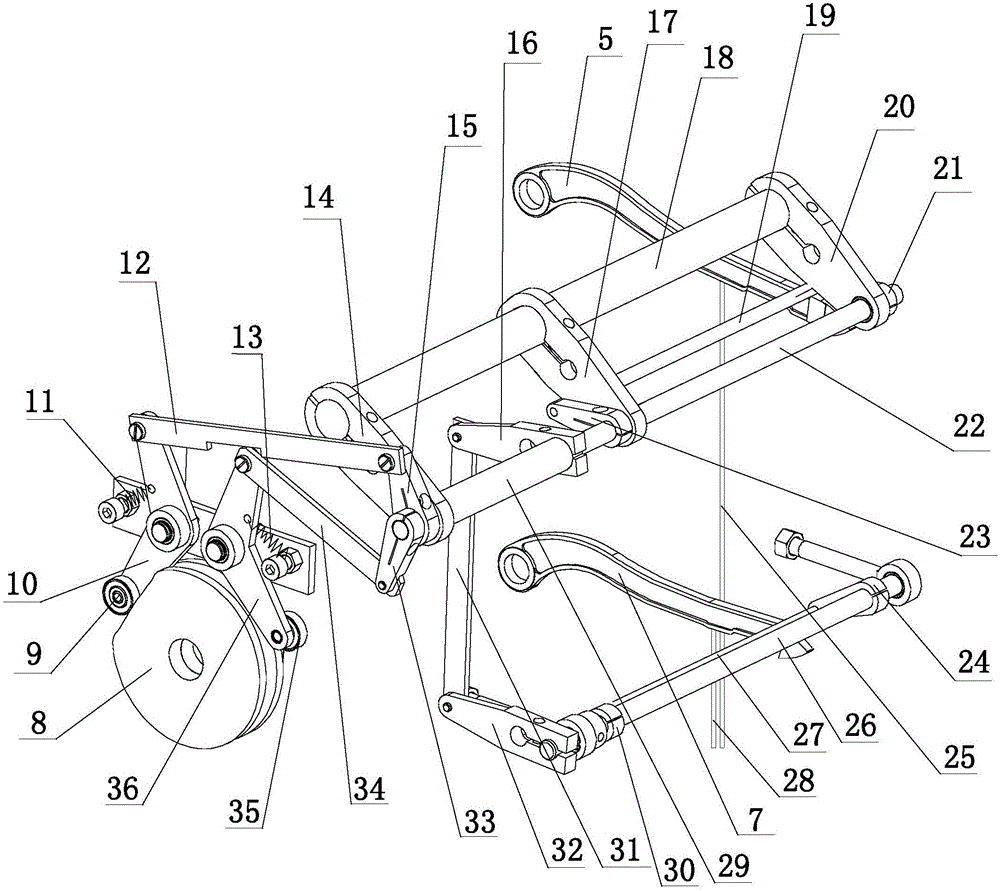 Quick drag hook reset mechanism of dobby shedding device