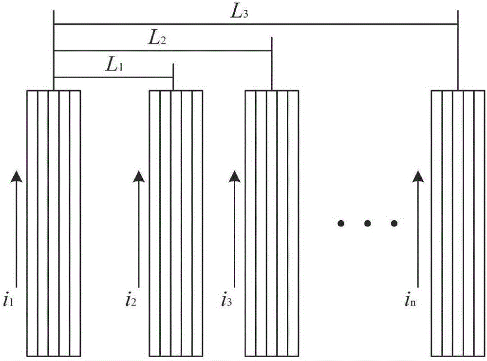 Multicoil ultrasonic guided-wave device of arbitrary frequency, and guided wave excitation method and receiving method thereof