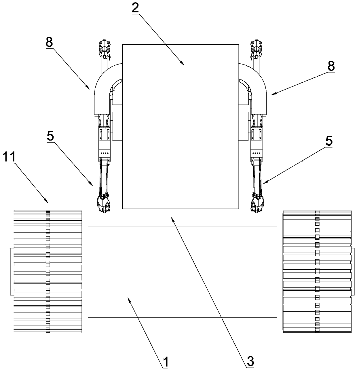 Rotating disc type throwing robot capable of automatically shifting ring and continuously filling ammunition