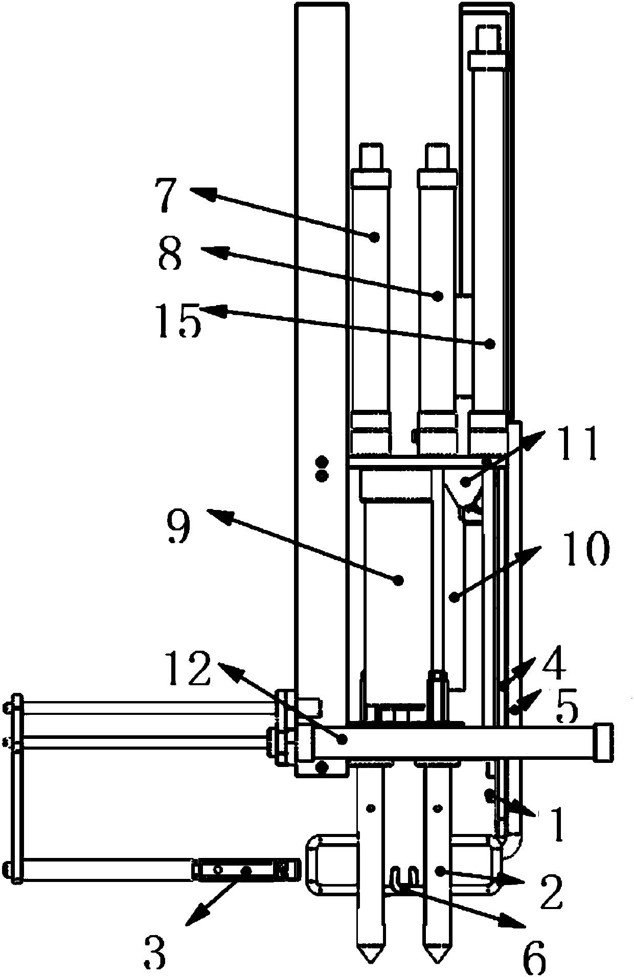 Textile reeling automatic splitting tie knotting device and splitting tie knotting method