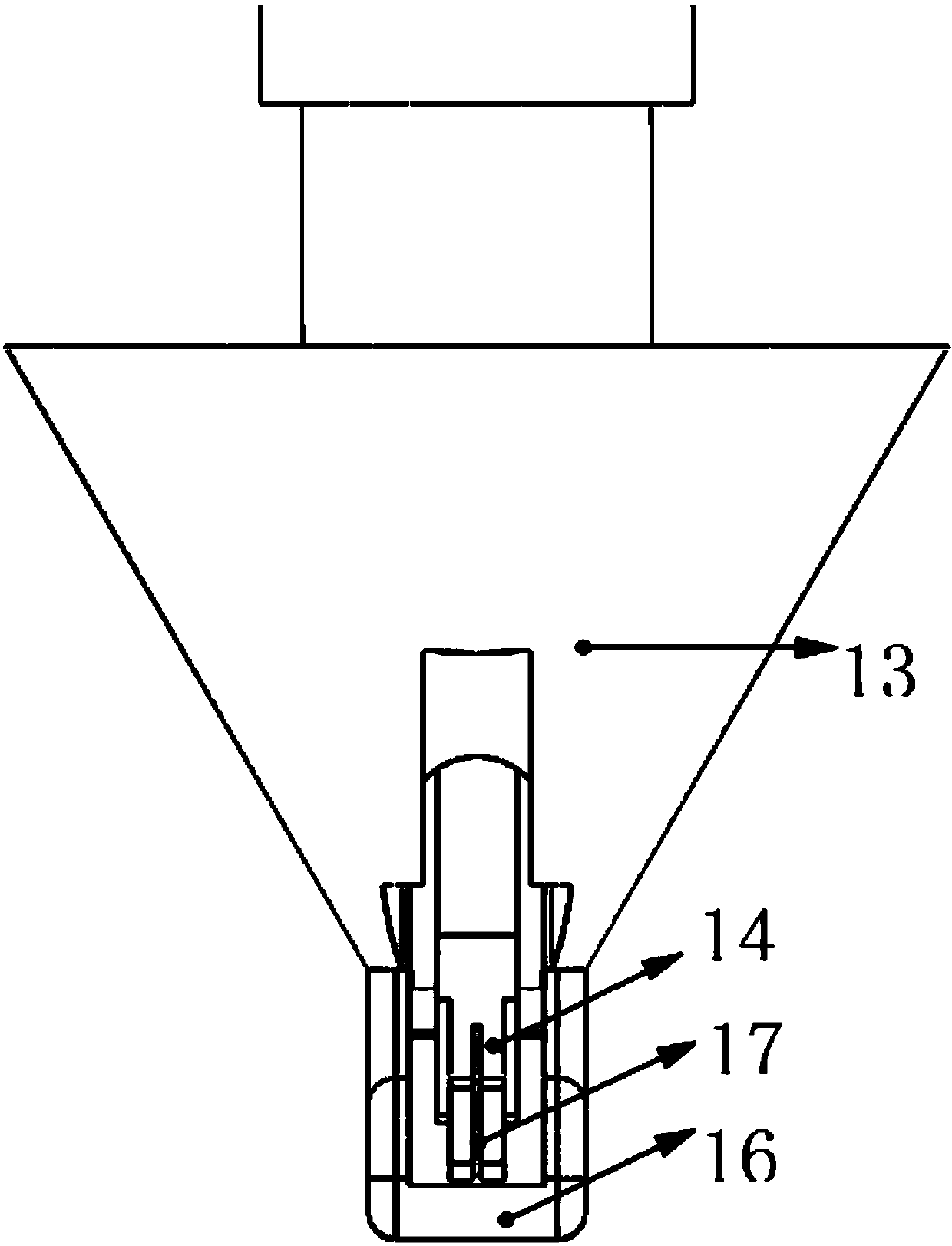 Textile reeling automatic splitting tie knotting device and splitting tie knotting method