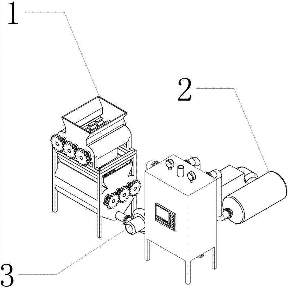 Special pulverizing and softening device for primary shaping of fungi blank